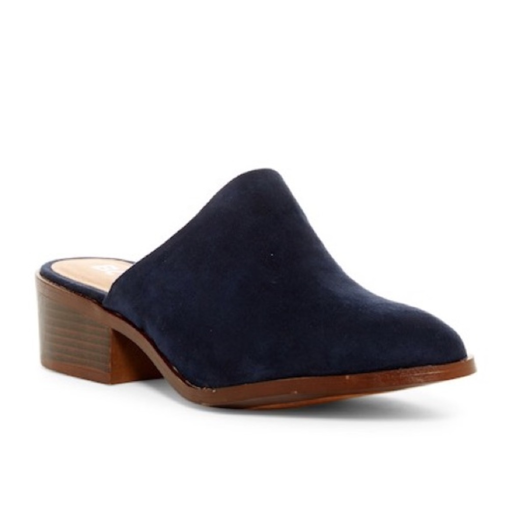 BC FOOTWEAR High Spirited Suede block Mule Slide